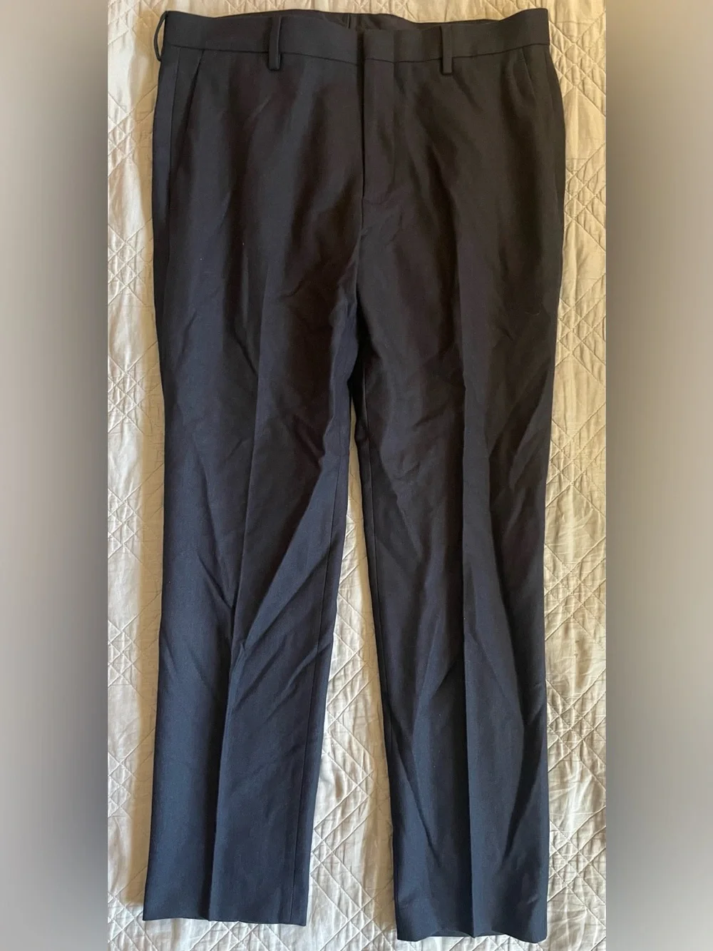 J. CREW Ludlow Slim-fit suit pant in English cotton-wool blend Navy 32/30 BH231